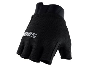 100% Exceeda Gel Short Finger Glove (SP21)  S Solid Black