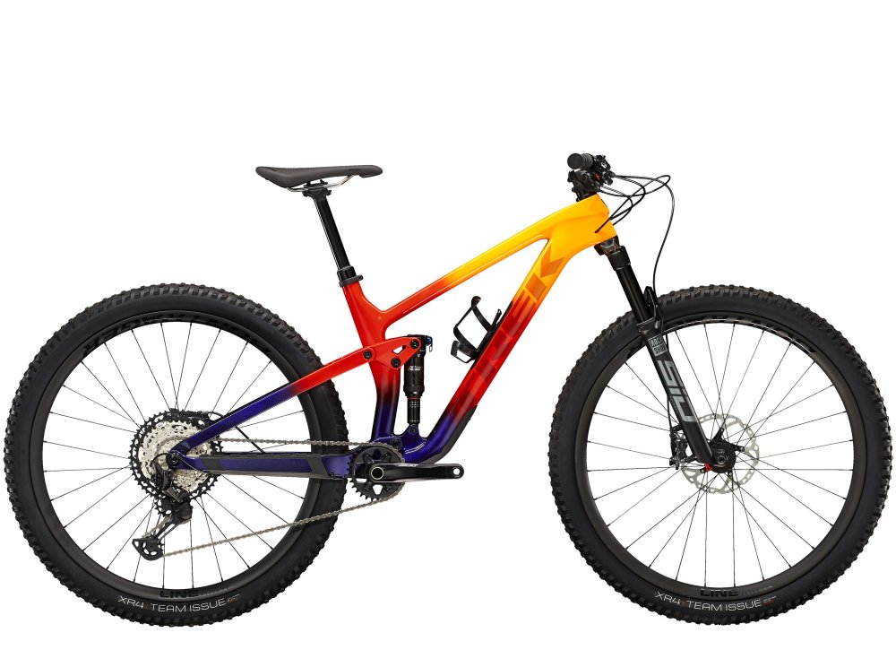 Trek Top Fuel 9.8 XT S Marigold to Red to Purple Abyss Fade